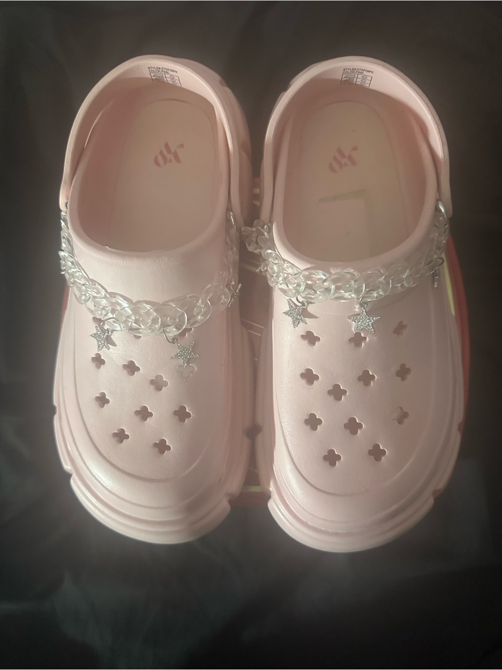 Pink Star Charm Clog Sandals